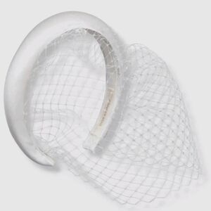 Jennifer Behr White Fishnet Headband